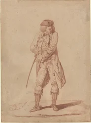 Caballero con un Látigo de Montar