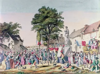 Festival del pueblo en honor a la vejez en la época de la Revolución Francesa, 1795
