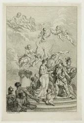 Alegoría del matrimonio del delfín Luis con la infanta María Teresa de España
