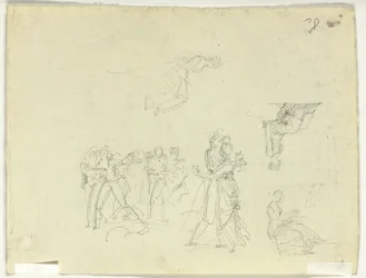 Hoja de bocetos: Multitud y figuras individuales