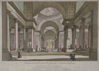 Vista del Interior del Panteón en París