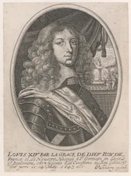 Retrato de Luis XIV (Luis XIV por la Gracia de Dios Roy de Francia y Navarra)