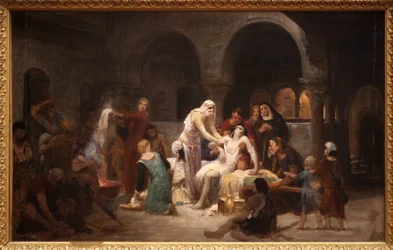 Santa Isabel de Hungría (1207-1231) cuidando a los enfermos