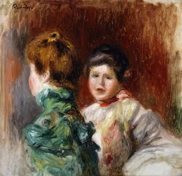 Boceto de las cabezas de dos mujeres