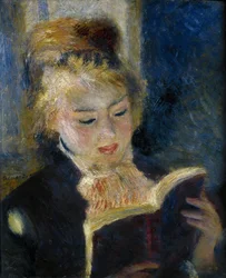 Una niña leyendo La liseuse