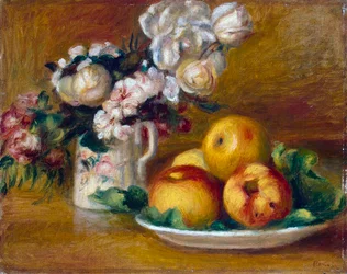 Manzanas y flores, c1895