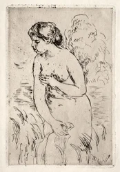Baigneuse debout, a mi-jambes