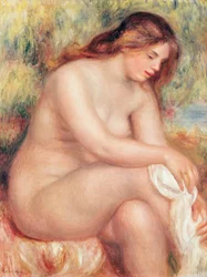 Bañista secándose, hacia 1910