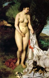 Bañista La Baigneuse au griffon, 1870