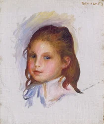 Niño con cabello castaño