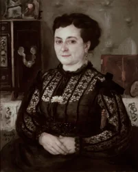 Mujer con corsé de Chantilly