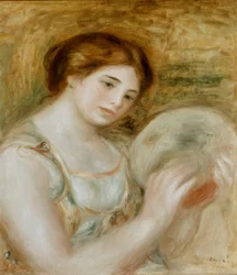 Mujer con pandereta