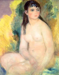 Mujer desnuda sentada