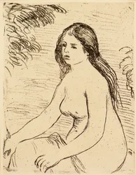Desnudo femenino sentado