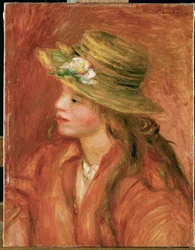 Niña con sombrero de paja