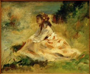 Mujer en un prado (Lise Tréhot)