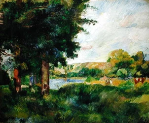 Paisaje en la Île-de-France, o Paisaje con grandes árboles