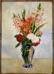 Los gladiolos. Pintura de Pierre Auguste Renoir (1841-1919) 1885 París, museo de Orsay
