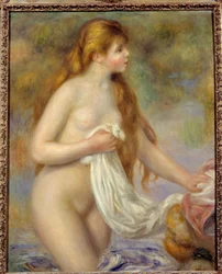 Bañista de pelo largo
