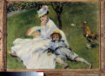 Madame Monet y su hijo, en el jardín de Argenteuil
