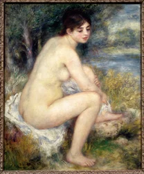 Mujer desnuda en un paisaje