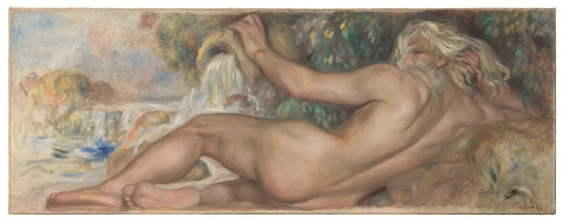 Desnudo en un paisaje o el río