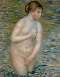 Desnudo en el agua