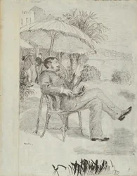 En la Terraza de un Hotel en Bordighera: El Pintor Jean Martin Revisa Su Cuenta (Ilustración para "L