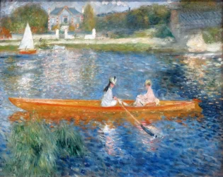 Pintura titulada «El esquife (La Yole)» de Pierre-Auguste Renoir