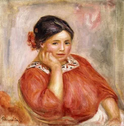 Retrato de Gabrielle con blusa roja, 1896