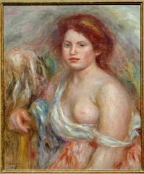 Retrato del modelo en busto, Pintura de Pierre Auguste Renoir