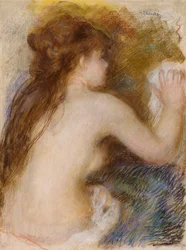 Vista de espaldas de una mujer desnuda, hacia 1879