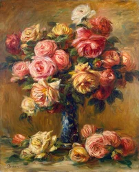 Rosas en un jarrón, c1910