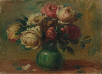 Rosas en un jarrón, c. 1890