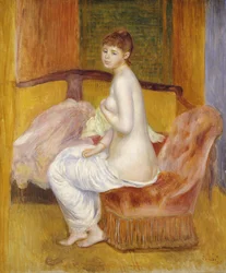 Desnudo sentado, descansando, 1885