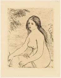 Mujer desnuda sentada