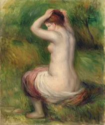 Desnudo sentado (óleo sobre lienzo)