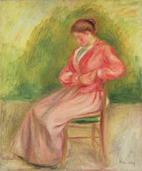 Mujer sentada (óleo sobre lienzo)