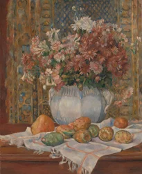 Naturaleza muerta con flores y tunas, ca. 1885