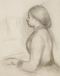 Estudio de una joven en el piano