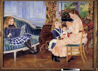 La tarde de los niños en Wargemont. Pintura de Pierre Auguste Renoir (1841-1919)