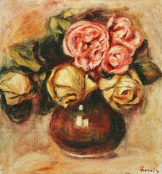 Jarrón de rosas