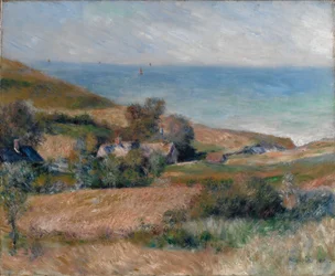 Vista de la costa cerca de Wargemont en Normandía, 1880