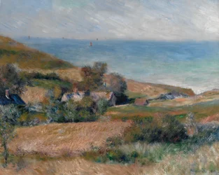 Vista de la costa cerca de Wargemont en Normandía, 1880