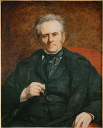 William Sisley, padre del pintor Alfred Sisley (óleo sobre lienzo)