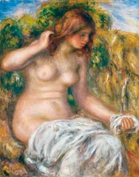 Mujer junto al manantial