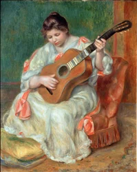 Mujer tocando la guitarra