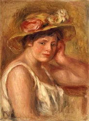 niña joven con un sombrero