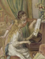 Jóvenes chicas al piano, 1892