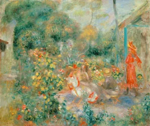 Jóvenes en el jardín de Montmartre